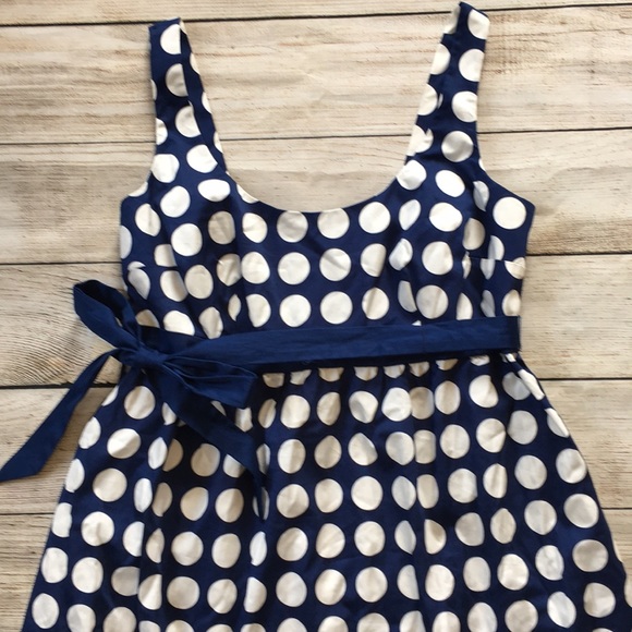 Motherhood Maternity Dress Polka Dot Blue White M - Picture 2 of 6